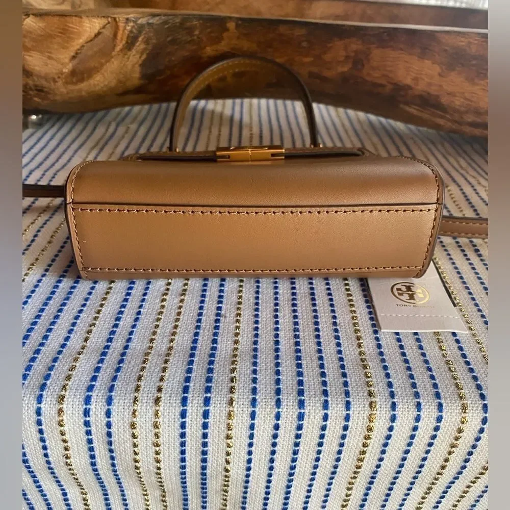 Tory Burch Lee Radziwill Nano Bag Moose Brow NEW